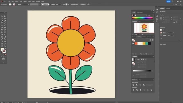РИСУЕМ ЦВЕТОК В СТИЛЕ ГРУВИ GROOVY УРОК В ADOBE ILLUSTRATOR