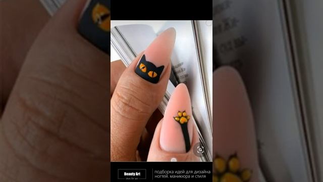 Дизайн ногтей котики | Маникюр с котиками, идеи для дизайна и варианты, лапки, коты, рисунок смотреть онлайн