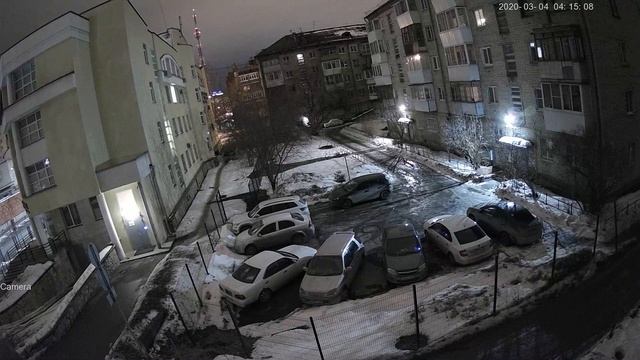 Qtech QVC-IPC-202VAE (2.8) | Ночной тест на улице в цвете смотреть онлайн