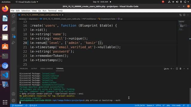 Tutorial Laravel 8 Untuk Pemula Membuat POS (19) - Composer Install Laravel UI (MultiAuth Part 1) смотреть онлайн