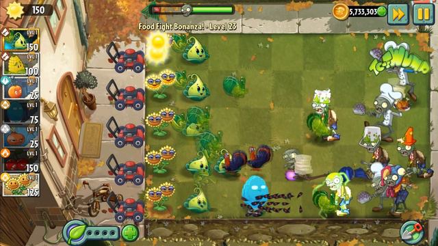 Plants vs Zombies 2 - Food Fight Bonanza! 2022 Level 23 [Plants Lvl 1 & No Premium] + DOWNLOAD смотреть онлайн