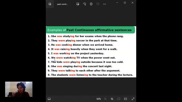 GRAMMAR PAST CONTINUOUS AFFIRMATIVE SENTENCES, Easy English conversation, English practice. смотреть онлайн