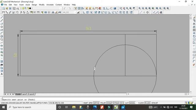 Autocad Mechanical #10 | 2D Modeling Basic Beginners Definision Radius & Diameter смотреть онлайн