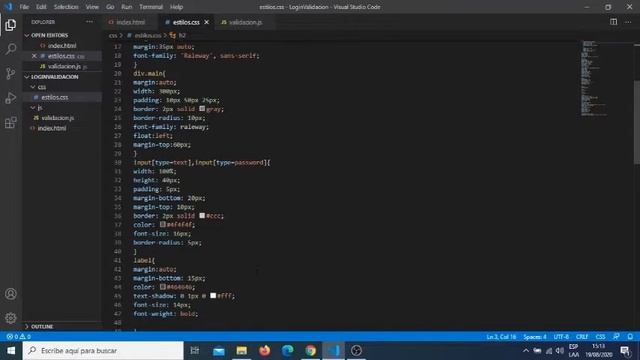 Validación login en visual studio code video#1 смотреть онлайн