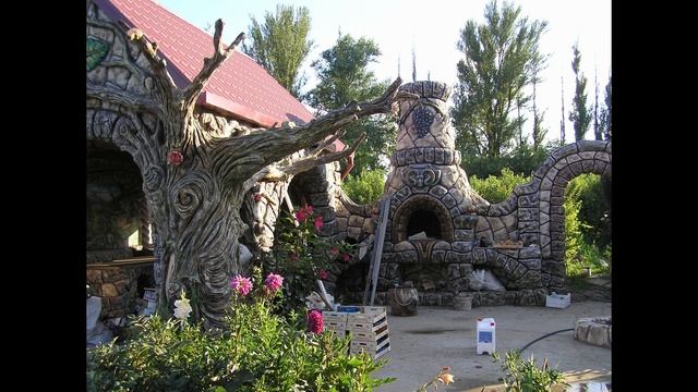 Landscaping of the house. Оформление зоны отдыха. водоём фонтан ландшафтный дизайн дома смотреть онлайн