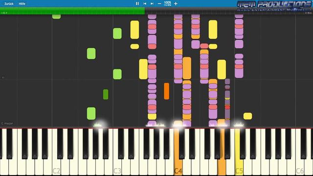 Keyboard / Piano Tutorial | German Military March – O, Du Schöner Westerwald