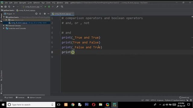 Comparison Operators & Boolean Operators - Part 2 - Python Complete Tutorial for Beginners [2020] смотреть онлайн