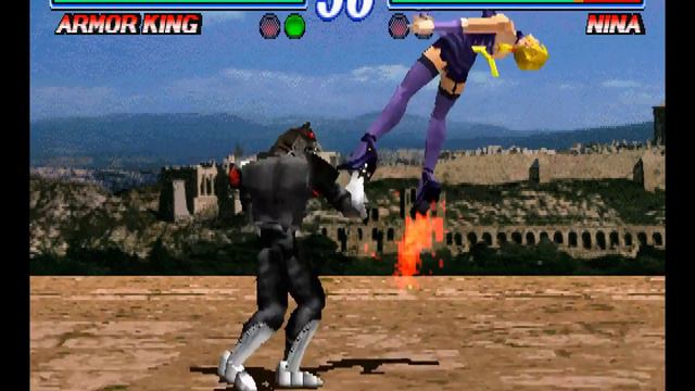 Tekken 2 ( PS1 ) - Armor King - Arcade Mode - Arranged Music ( Apr 16, 2018 )
