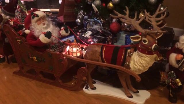 Holiday Creation Animated Reindeer & Santa in Sleigh смотреть онлайн