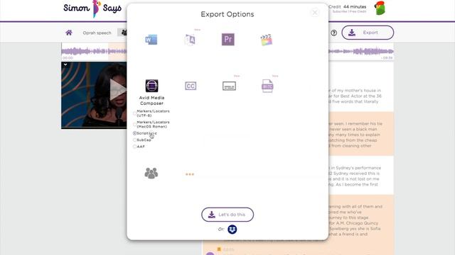 How to Export Transcripts to Avid Media Composer via ScriptSync with Simon Says смотреть онлайн