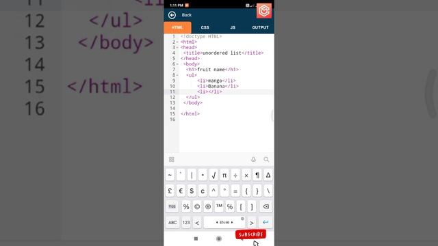 how to use unordered list & ordered list tag in html @CsD смотреть онлайн
