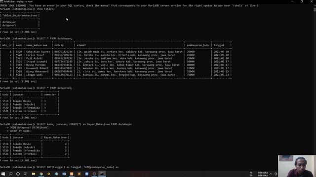 Tutorial SQL 5 Kasus Penggunaan GROUP BY in MySQL смотреть онлайн