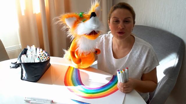 Лисёнок Лис и радуга! Учим цвета радуги! смотреть онлайн