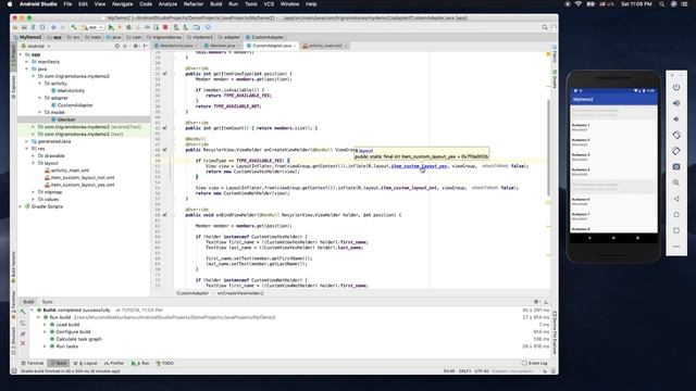 Java (Android) darslari | 2-dars | RecyclerView Custom Multitype Adapter смотреть онлайн