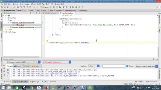 32. Hilos y AsyncTask. (Programación Android Studio tutorial español) смотреть онлайн