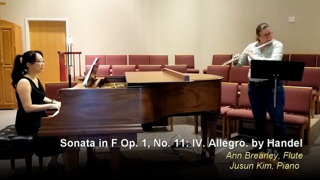 Handel Sonata In F,  Op. 1, No. 11: III. Siciliana & IV. Allegro