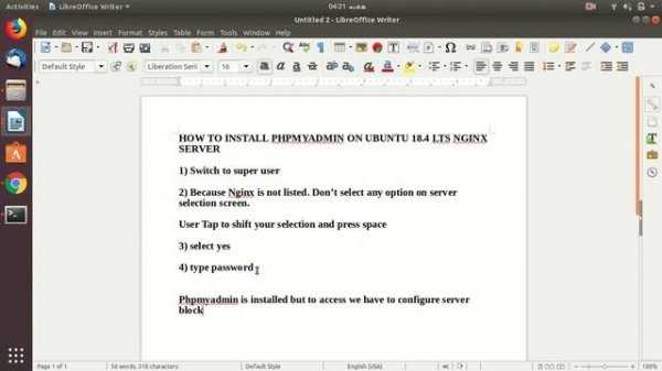 How to Install and Configure PHPMyAdmin on Ubuntu 18.4 LTS , NGINX server 2019