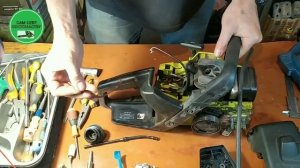 Бензопила "Poulan" замена топливной трубки и сапуна бачка.