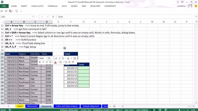 Office 2013 Class #24 Excel Basics 6 Excel Keyboard Shortcuts Are Fast! 10 Examples смотреть онлайн