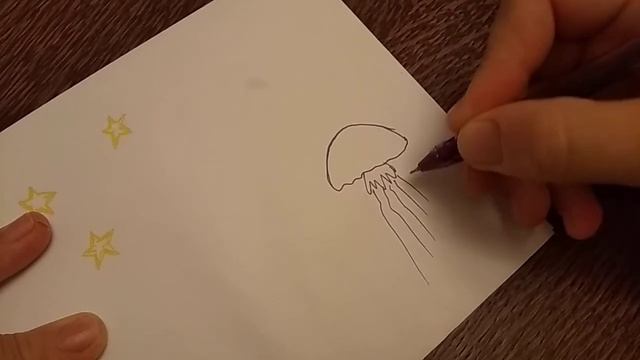 Как нарисовать МЕДУЗУ поэтапно (для начинающих). How to draw jellyfish смотреть онлайн