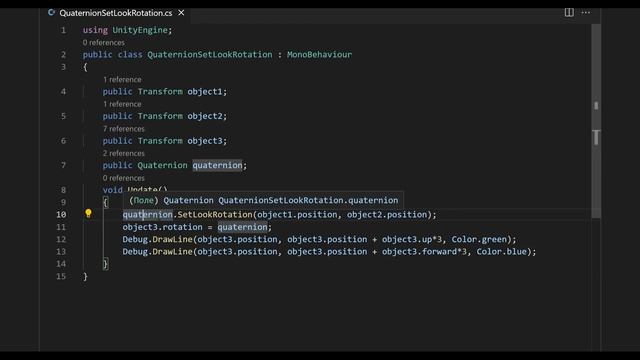 Unity C#. Quaternion SetLookRotation. Справочник. Мусин Михаил. смотреть онлайн