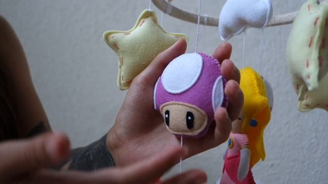 Мобиль с Персиком ? / MARIO BABY MOBILE / мобиль из фетра на кроватку смотреть онлайн