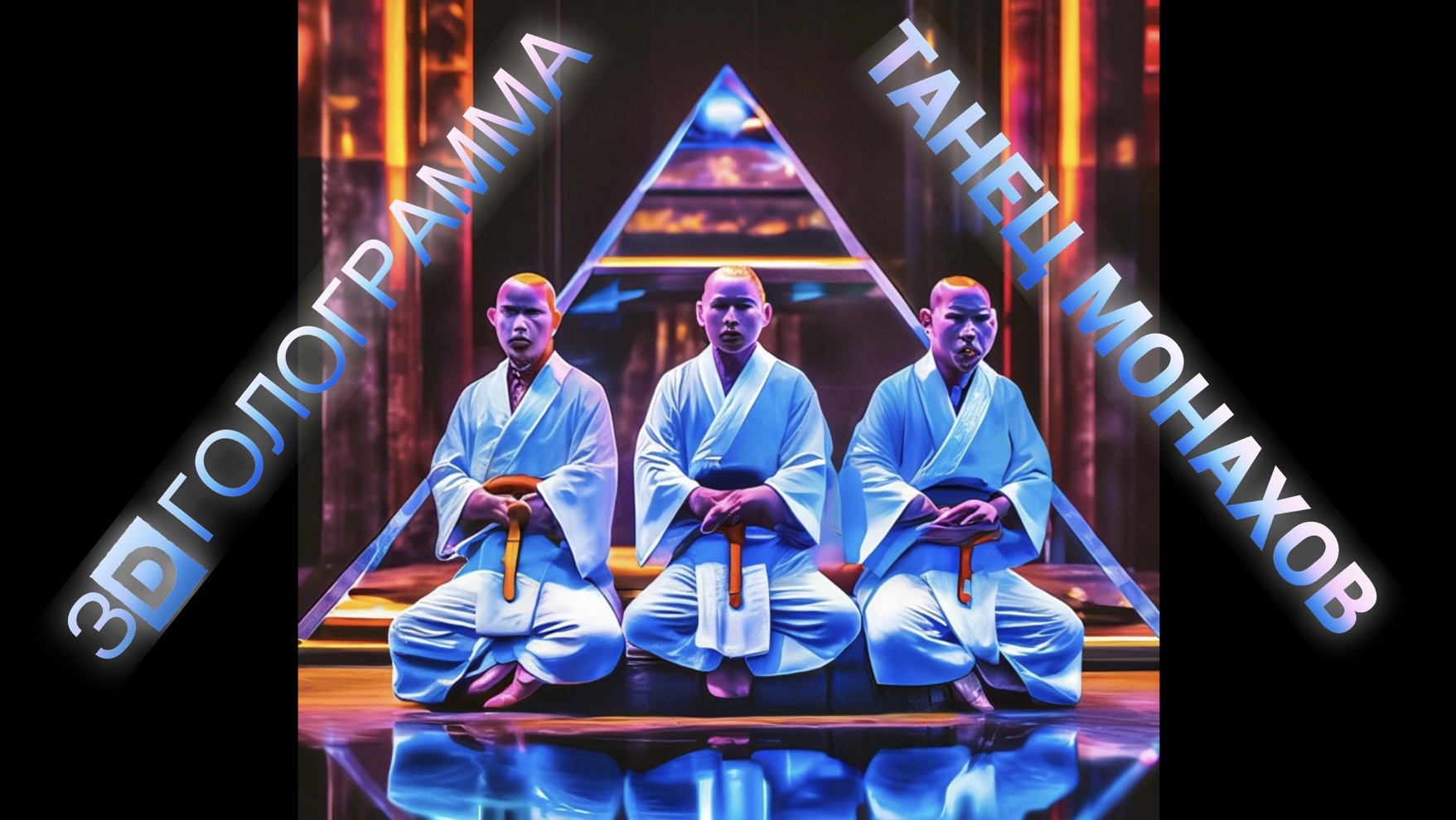 Новый танец монахов! 3D голограмма #hologram #hologram3d #hologramvideo
