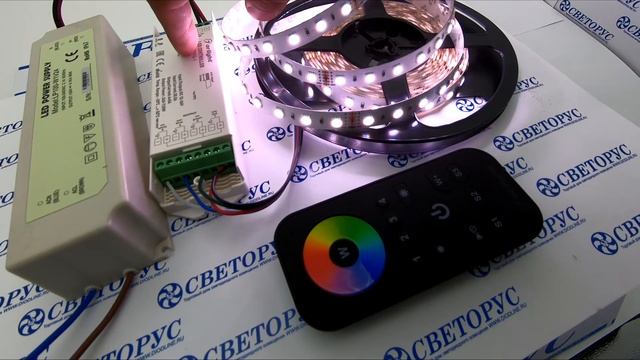 Сенсорный пульт для светодиодной ленты RGBW Mini SR-2819. Подключение и управление led лентой смотреть онлайн