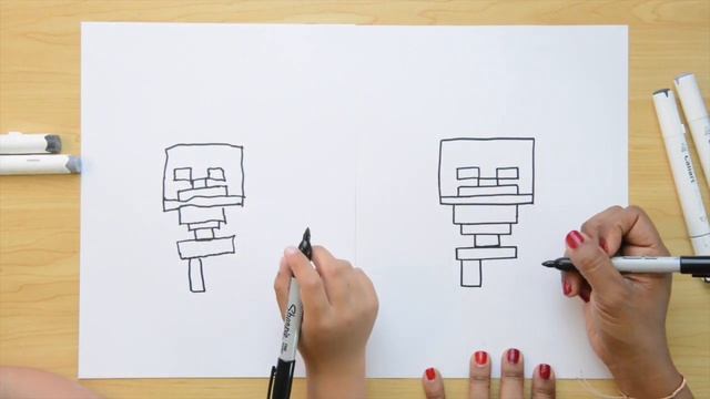 Como dibujar MINECRAFT para niños смотреть онлайн