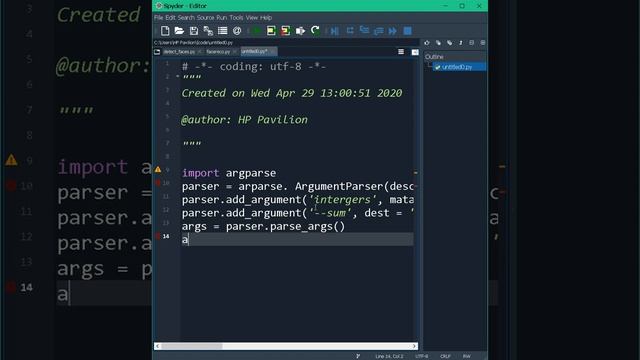 argparse — Parser for command-line options, arguments and sub-commands смотреть онлайн