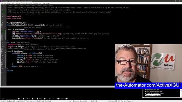 Simple ActiveX GUI tutorial: drawing 1,000 images with AutoHotkey смотреть онлайн