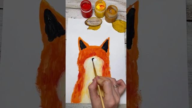 Осеннее творчество/ как нарисовать лисёнка / рисуем лису смотреть онлайн