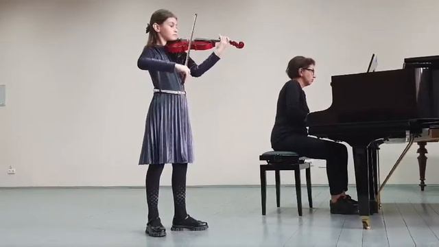 Violin Concerto G. Hollander op.62 mov.1 Melinda Cartera-11 years смотреть онлайн