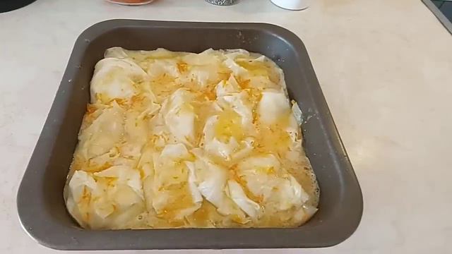 Νηστίσιμη πορτοκαλόπιτα με άρωμα κανέλας. Greek orange cake with filo, vegan recipe. смотреть онлайн