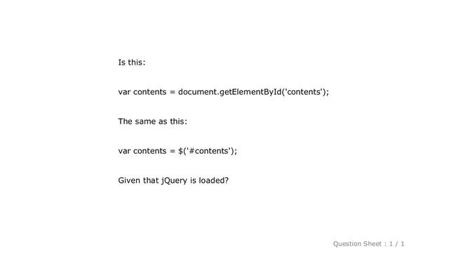 jQuery : document.getElementById vs jQuery $() смотреть онлайн