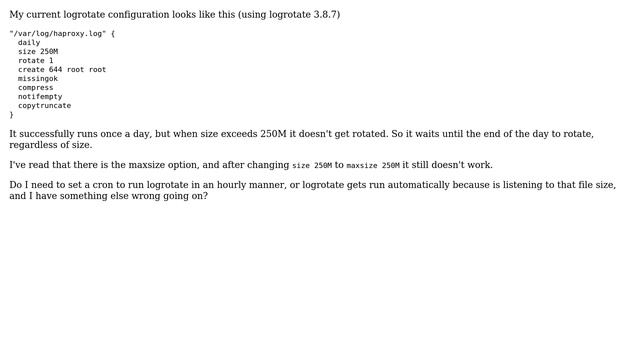 DevOps & SysAdmins: logrotate by size - do I need to change the cron? смотреть онлайн