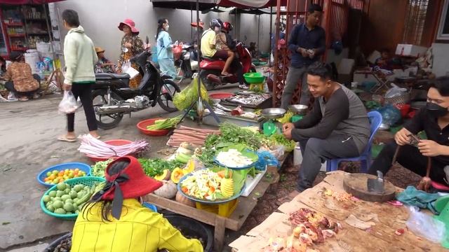 Huge Food Market, Massive Street Food, Cheap Food At Psar Ta Khmao Thmey Market, Khmer Street Food