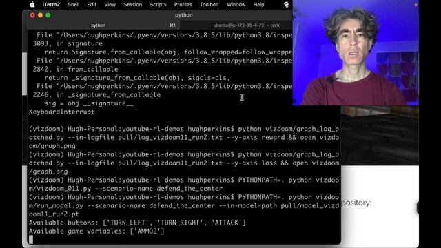 ViZDoom 18: Watch training whilst computer learns to play Defend the Center! (This is run 2). смотреть онлайн