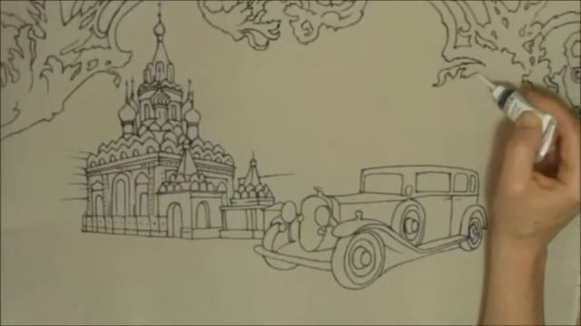Silk art. Saratov on silk. Батик "Саратов" смотреть онлайн