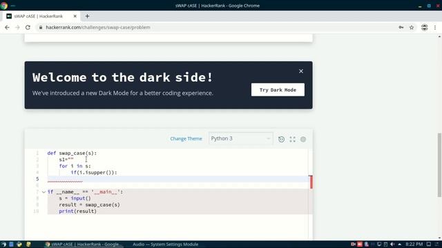 How To Start Programming | HackerRank | Python Problem 14 sWAP cASE смотреть онлайн