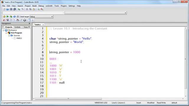 Lesson 12 1 Introducing constants and string literals in C смотреть онлайн