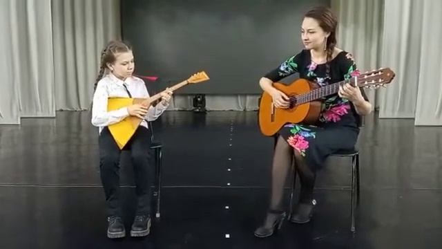 Б. Феоктистов "Плясовой наигрыш" исполняет Дарья Байбородина и Светлана Каневская смотреть онлайн