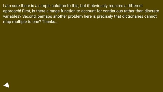 How can I map a continuous variable to discrete strings, using dictionaries or otherwise in Python? смотреть онлайн