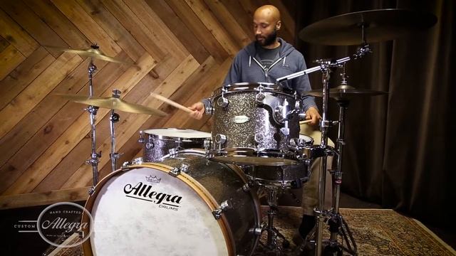 Allegra Drums Master Craft Classic Kit in Pewter Glass Glitter смотреть онлайн