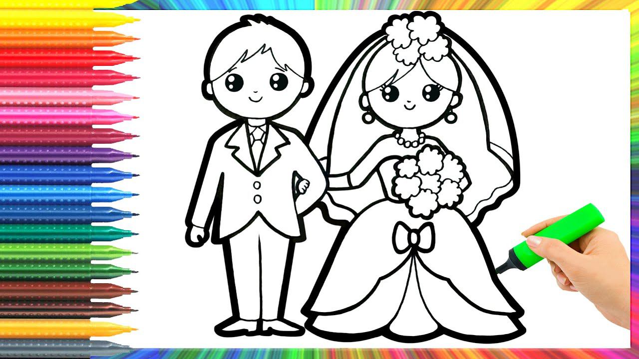 How to draw a bathroom, a butterfly, a bride and groom, clothes/Drawing Tutorial Art смотреть онлайн