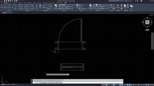 AutoCAD'de Trim-Extend Komutlarını Standart Modda Kullanmak смотреть онлайн