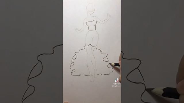 как легко нарисовать платье смотреть онлайн