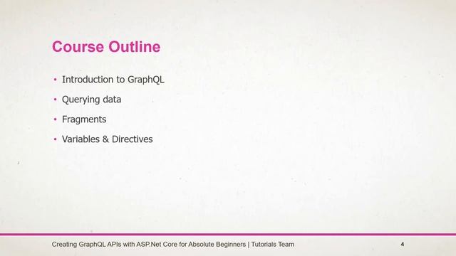 Creating GraphQL APIs with ASP.Net Core for Beginners | Promo Video | Tutorials Team смотреть онлайн