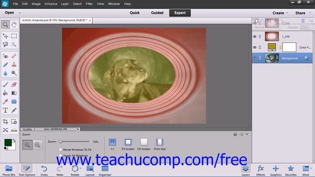 Photoshop Elements 12 Tutorial Stacking & Linking Layers Adobe Training Lesson 10.4 смотреть онлайн