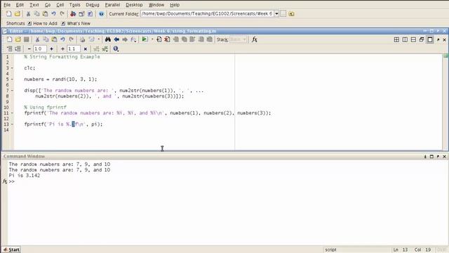 Week 5 - Part 10 fprintf and sprintf смотреть онлайн